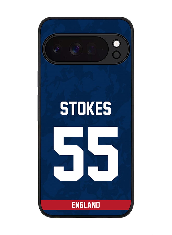 For Google Pixel 10 Pro Case,Slim fit Camera Protection, Shockproof Thin Phone cover  - England Ben Stokes, Jersey No 55